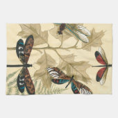 Farbenfrohe Libellen über den Blätter schweben Handtuch (Horizontal)