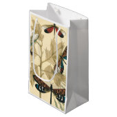 Farbenfrohe Libellen über den Blätter schweben Kleine Geschenktüte (Vorderseite Schrägansicht)