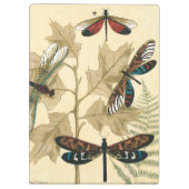 Farbenfrohe Libellen über den Blätter schweben Klemmbrett (Rückseite)