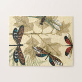 Farbenfrohe Libellen über den Blätter schweben Puzzle (Horizontal)
