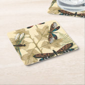 Farbenfrohe Libellen über den Blätter schweben Rechteckiger Pappuntersetzer (angewinkelt)