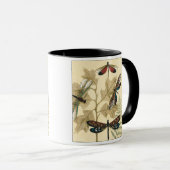 Farbenfrohe Libellen über den Blätter schweben Tasse (VorderseiteRechts)