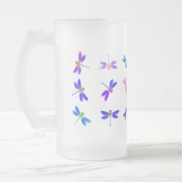 Farbenfrohe LibellenFrostvolle Tasse