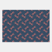Farbenfrohe Libellenmuster auf dunklem Hintergrund Geschenkpapier Set (Vorderseite)