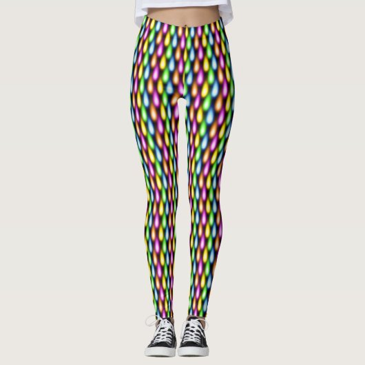 Farbenfrohe Lichteffekte Leggings (Vorderseite)
