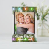 Farbenfrohe Lichter - 3x5 Weihnachtskarte Einladung (Stehend Vorderseite)