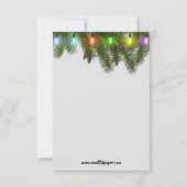 Farbenfrohe Lichter - 3x5 Weihnachtskarte Einladung (Rückseite)