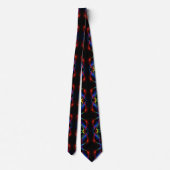 Farbenfrohe Lichter Black Neck Tie Krawatte (Rückseite)