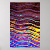 Farbenfrohe Lichter hinter dem Wavy Glass Poster (Vorne)