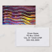 Farbenfrohe Lichter hinter dem Wavy Glass Visitenkarte (Vorne/Hinten)