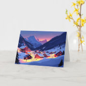 Farbenfrohe Lichter im Bergdorf Karte (Gelbe Blume)