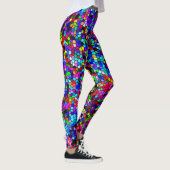 Farbenfrohe Lichter Mosaik Kunst Leggings (Rechts)