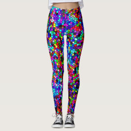Farbenfrohe Lichter Mosaik Kunst Leggings