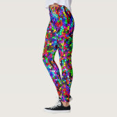 Farbenfrohe Lichter Mosaik Kunst Leggings (Links)