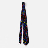Farbenfrohe Lichter Neck Tie Krawatte (Rückseite)