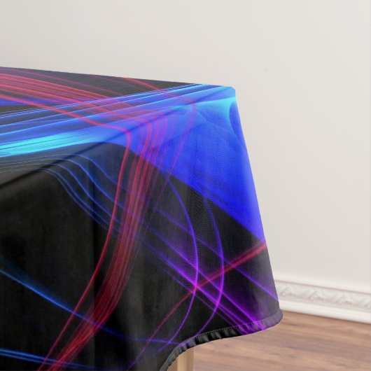 Farbenfrohe Lichter Schwarzes Tischfresko Tischdecke (Beispiel)
