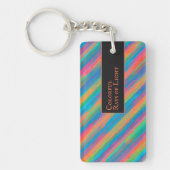 Farbenfrohe Lichtstrahlen fallen in Dunkelheit Schlüsselanhänger (Vorderseite)