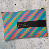 Farbenfrohe Lichtstrahlen fallen in Dunkelheit Zubehörtasche