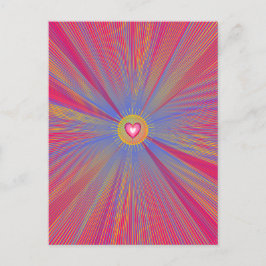 Farbenfrohe Lichtstrahlen Psychedelische Trippy-Sh Postkarte