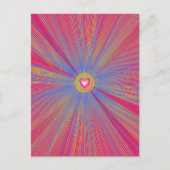 Farbenfrohe Lichtstrahlen Psychedelische Trippy-Sh Postkarte (Vorderseite)