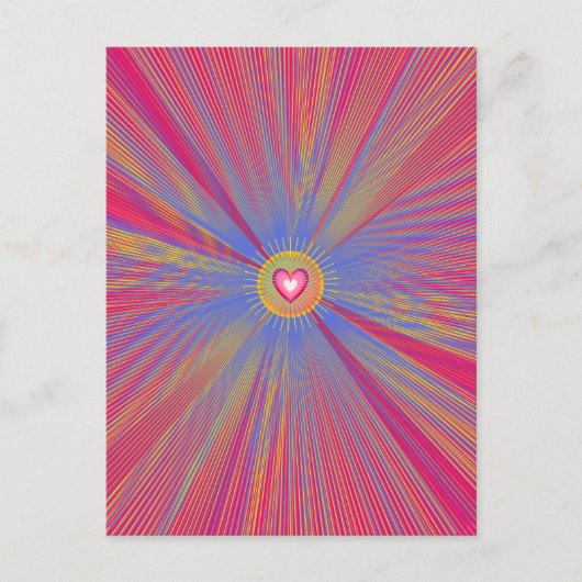 Farbenfrohe Lichtstrahlen Psychedelische Trippy-Sh Postkarte (Vorderseite)