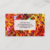 Farbenfrohe Lichtwege Visitenkarte (Rückseite)