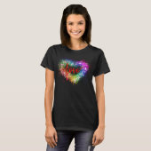 Farbenfrohe Liebe des Glitzer T-Shirt (Vorne ganz)