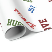 Farbenfrohe Liebe & Freude Einfache Moderne Weihna Geschenkpapier (Rolleneckpunkt)