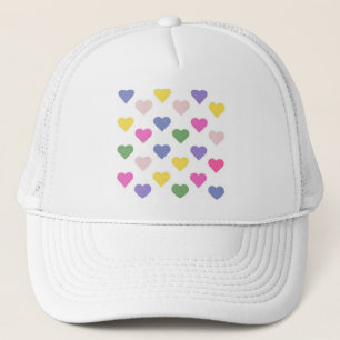 Farbenfrohe Liebe Herz Truckerkappe