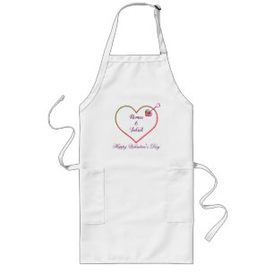 Farbenfrohe Liebe Herzstück Lucca Moderner Valenti Lange Schürze