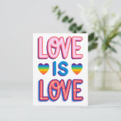 Farbenfrohe Liebe ist der Stolz der Liebe Postkarte (Stehend Vorderseite)