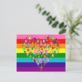 Farbenfrohe Liebe LGBT-Regenbogenflagge Postkarte (Stehend Vorderseite)