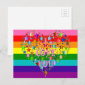 Farbenfrohe Liebe LGBT-Regenbogenflagge Postkarte (Vorne/Hinten)