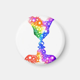 Farbenfrohe Liebe Magnet