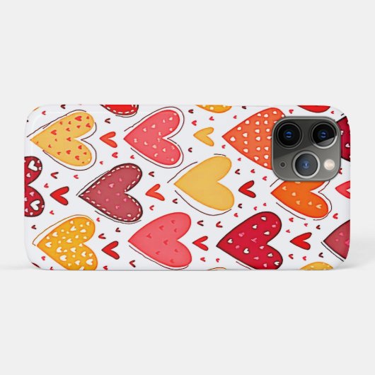 Farbenfrohe Liebe Muster Case-Mate iPhone Hülle (Rückseite (Horizontal))