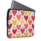 Farbenfrohe Liebe Muster Laptopschutzhülle (Vorne Rechts)