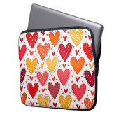 Farbenfrohe Liebe Muster Laptopschutzhülle (Vorderseite Links)