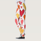 Farbenfrohe Liebe Muster Leggings (Links)