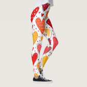 Farbenfrohe Liebe Muster Leggings (Rechts)