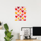Farbenfrohe Liebe Muster Poster (Heimbüro)