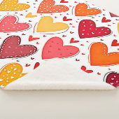 Farbenfrohe Liebe Muster Sherpadecke (3/4)