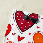 Farbenfrohe Liebe Muster Strandtuch (Beispiel)
