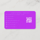 Farbenfrohe "Liebe Nails" Slogan Chic Nail Salon Visitenkarte (Rückseite)