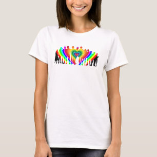 Farbenfrohe Liebe T - Shirt
