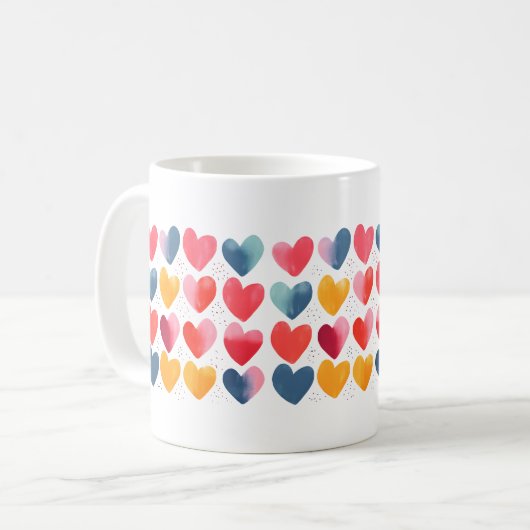 Farbenfrohe Liebe Tasse (Vorderseite Links)