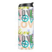 Farbenfrohe LIEBE Thermosbecher (Nach links gedreht)