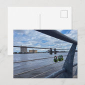 Farbenfrohe Liebesschlösser Postkarte (Vorne/Hinten)