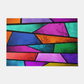 Farbenfrohe Lila blaue Aquamarine Türmatte (Vorderseite)