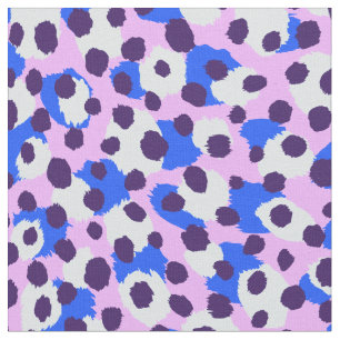 Farbenfrohe, lila-blaurosa Geparden Stoff