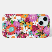 Farbenfrohe Lila Frühlingsblumen Garten Case-Mate iPhone Hülle (Rückseite (Horizontal))